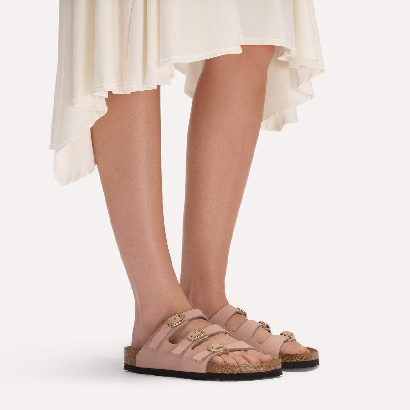 Birkenstock 1031813 Florida Fresh Pelle Nubuck Soft Pink