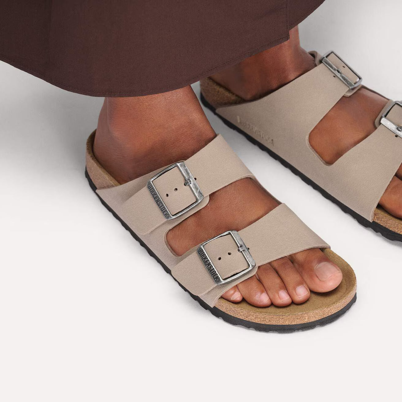 Birkenstock 1032070 Arizona Birko-Flor Nubuck Gray Taupe