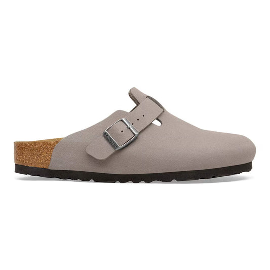 Birkenstock 1033135 Boston TEX Birko-Flor Nubuck Gray Taupe