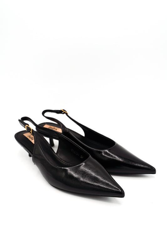 Gaia Shoes Catia Slingback con finitura spazzolata e tacco basso