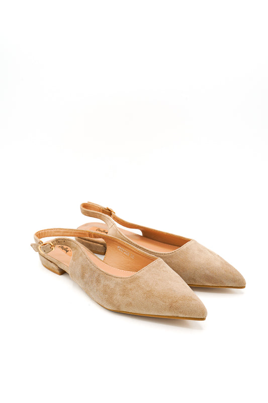 Gaia Shoes Carolina Ballerine slingback effetto scamosciato