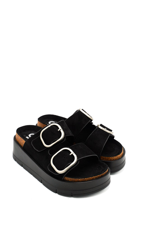 Gaia Shoes GW412 Sandali con zeppa e doppia fibbia