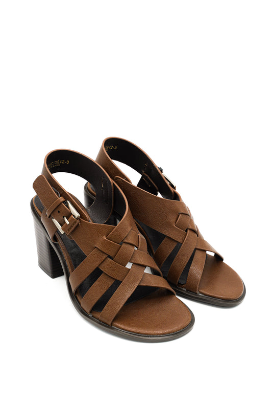 Gaia Shoes Asia Sandali dal design intrecciato con tacco alto