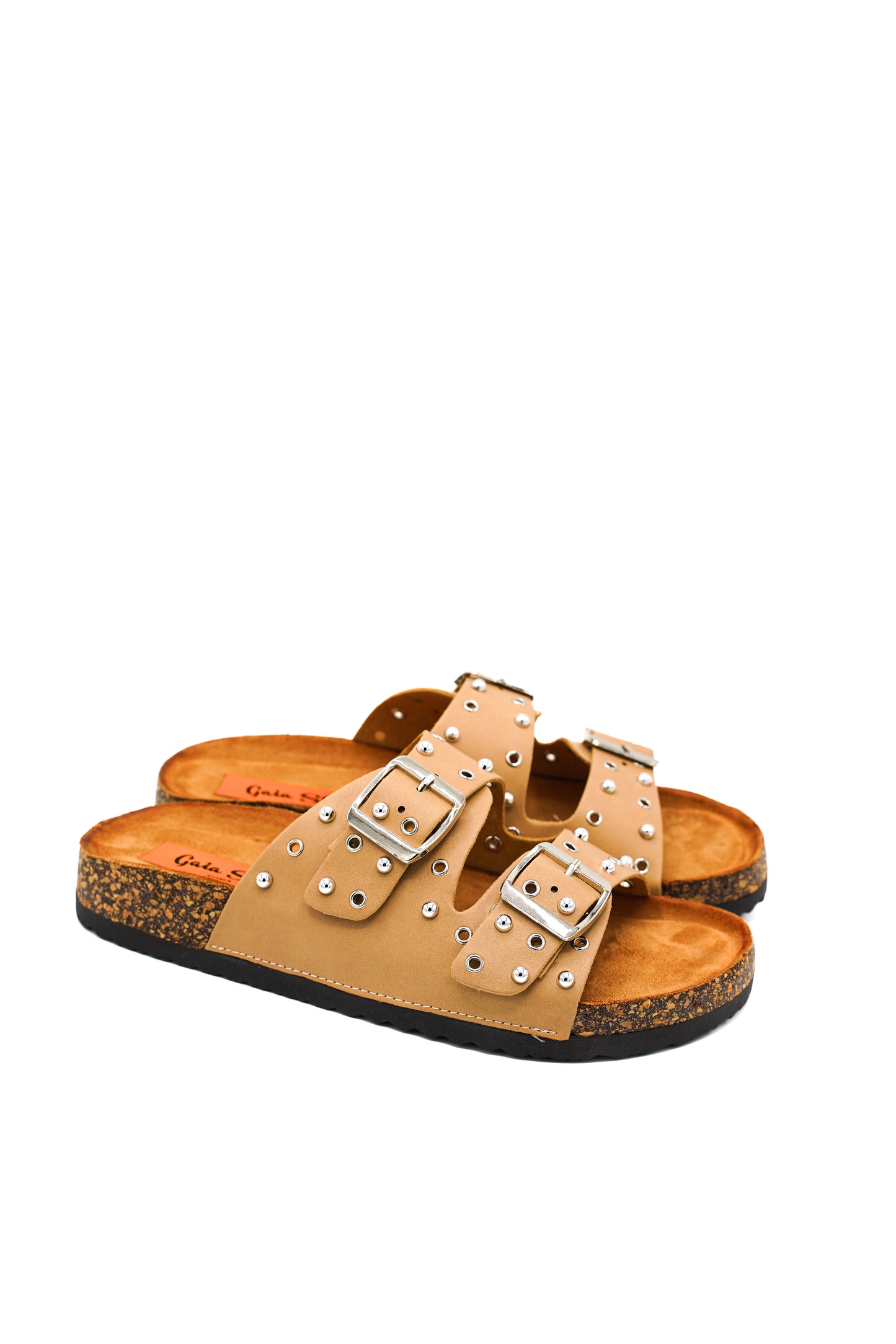 Gaia Shoes XJ6888MT Ciabatta donna stile slide doppia fascia