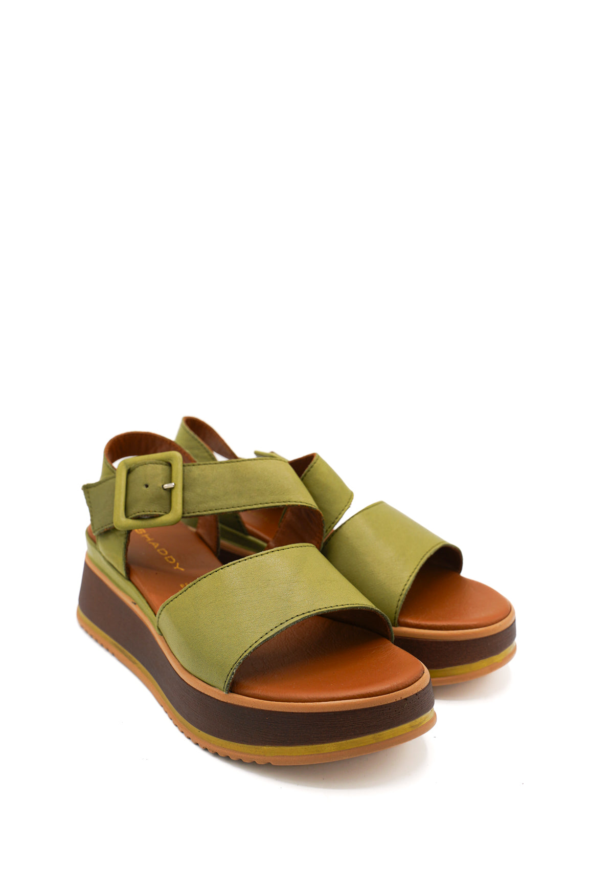 Gaia Shoes 251625 Sandali in pelle con zeppa e cinturino