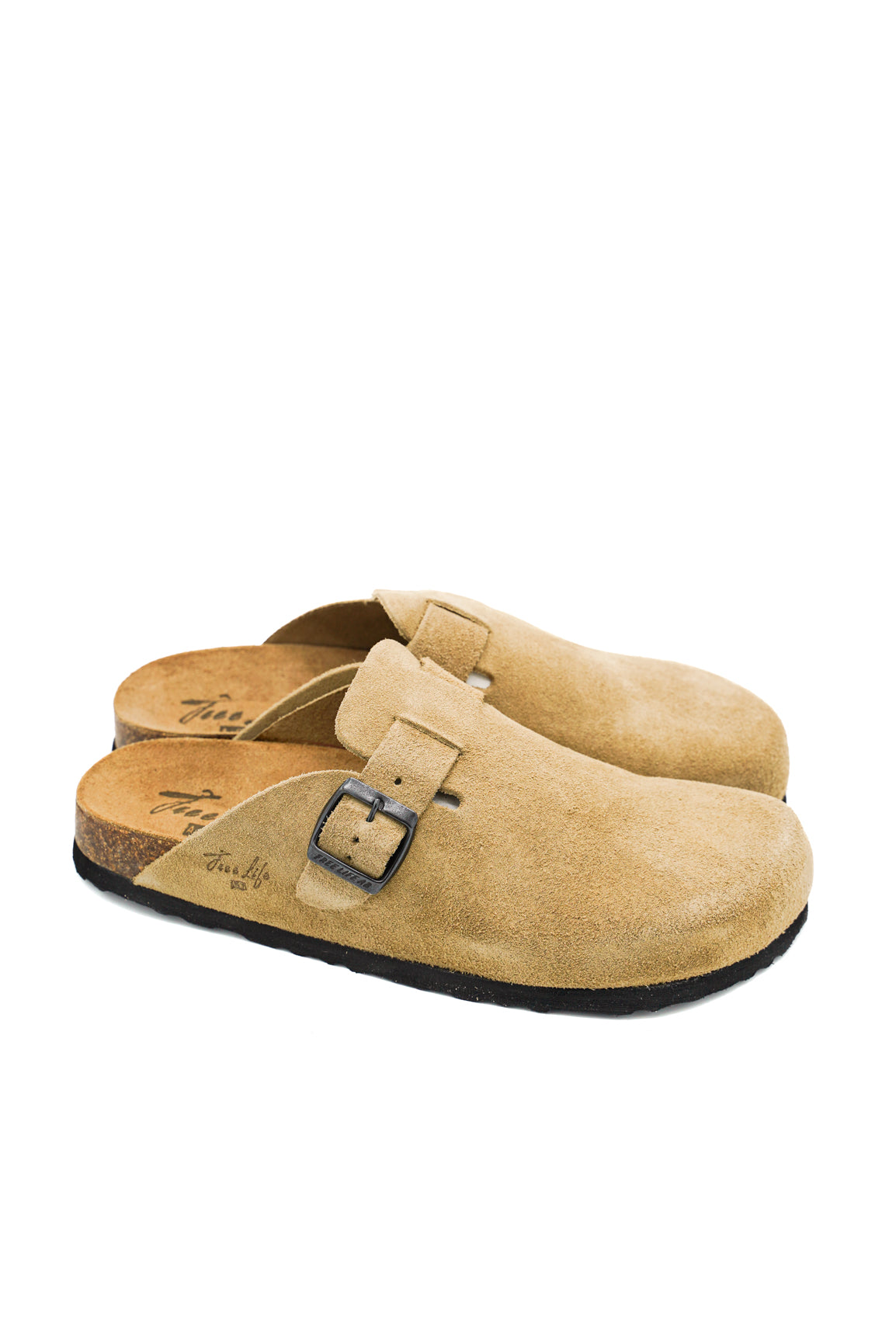 Gaia Shoes 890-009UFL Sabot uomo scamosciato con fibbia