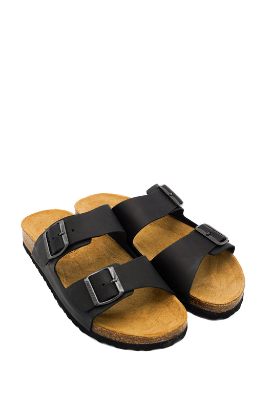 Gaia Shoes 1758UFL Sandali uomo a due fasce con doppia fibbia regolabile