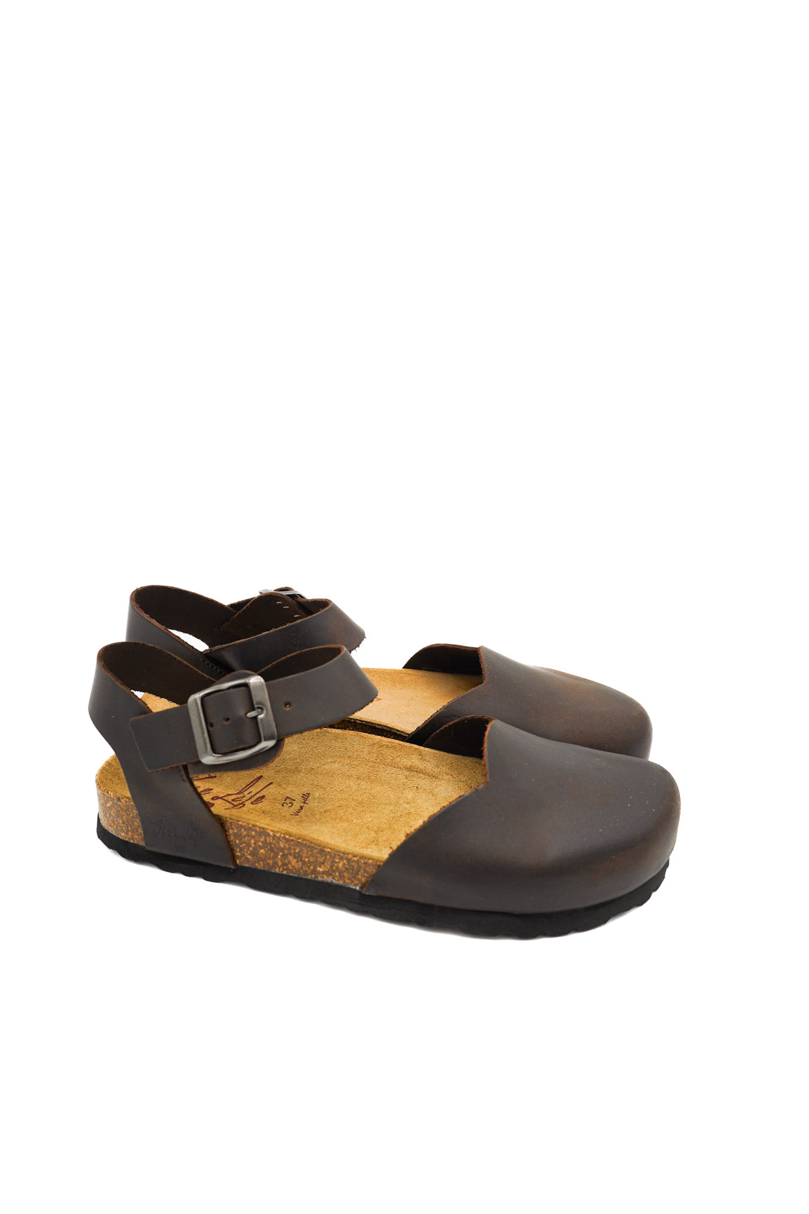 Gaia Shoes 890-015FL Sandali con punta chiusa e cinturino