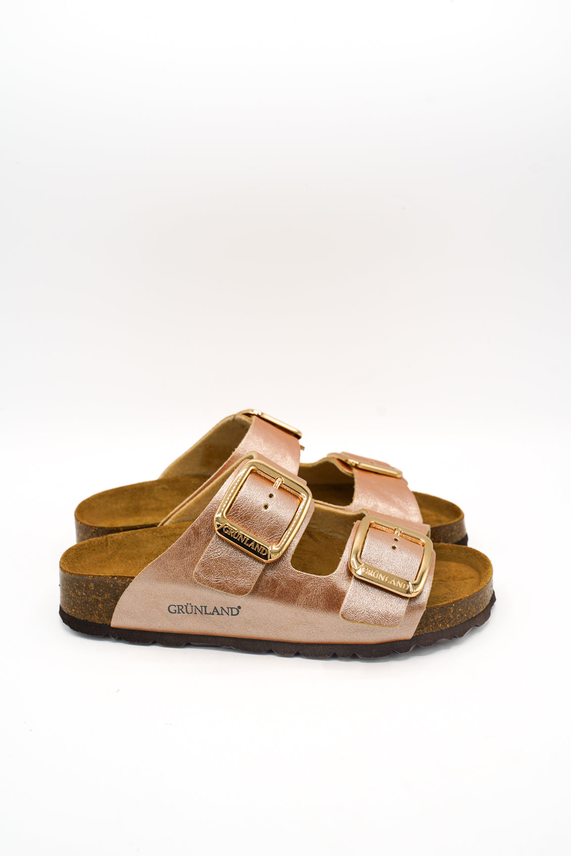 Grunland CB1802 Ciabatta laminata con maxi-fibbie Enny