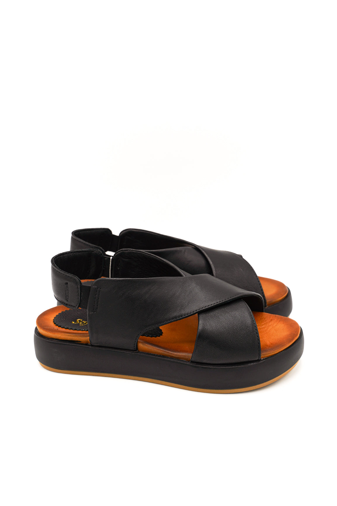 Sofia Mare 11860 Sandali flatform con fasce incrociate
