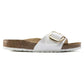 Birkenstock 1019814 Madrid Big Buckle Birko-Flor vernice Patent White