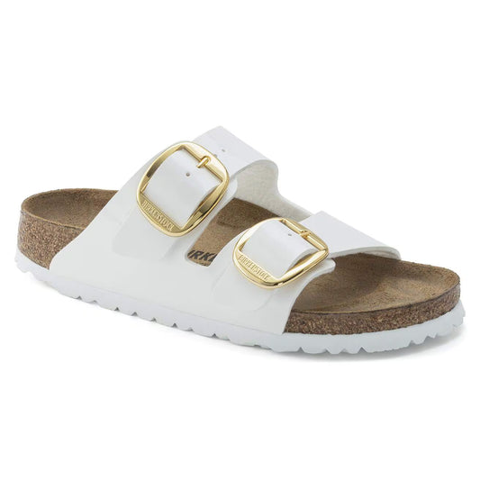 Birkenstock 1019818 Arizona Big Buckle Birko-Flor vernice Patent White
