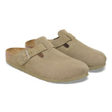 Birkenstock 1025844 Boston in pelle scamosciata faded khaki