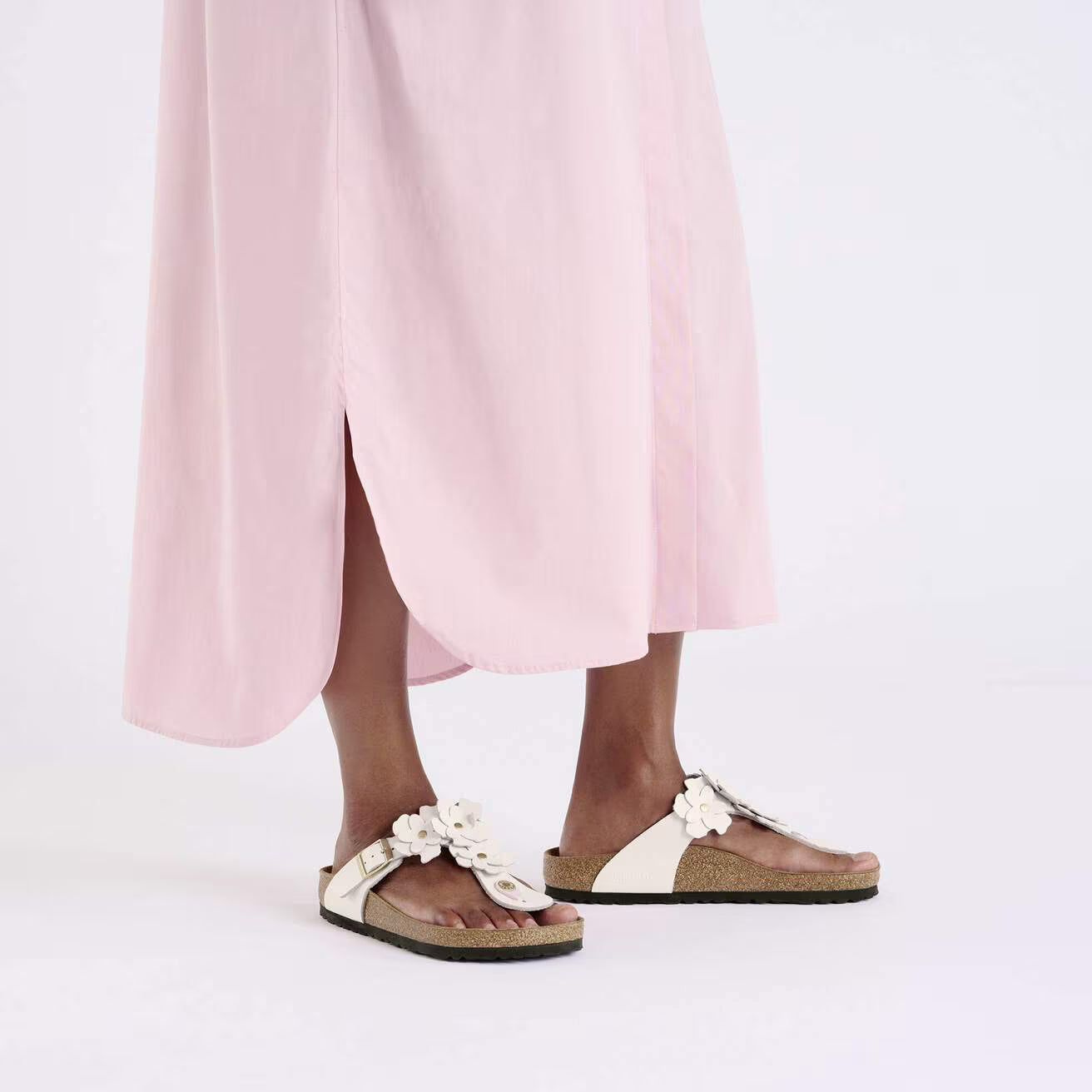 Birkenstock 1029287 Gizeh Flower Embellishment  Pelle naturale Light Rose