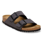 Birkenstock 1032023 Arizona Birko-Flor Nubuck Velvet Gray/Black Buckles