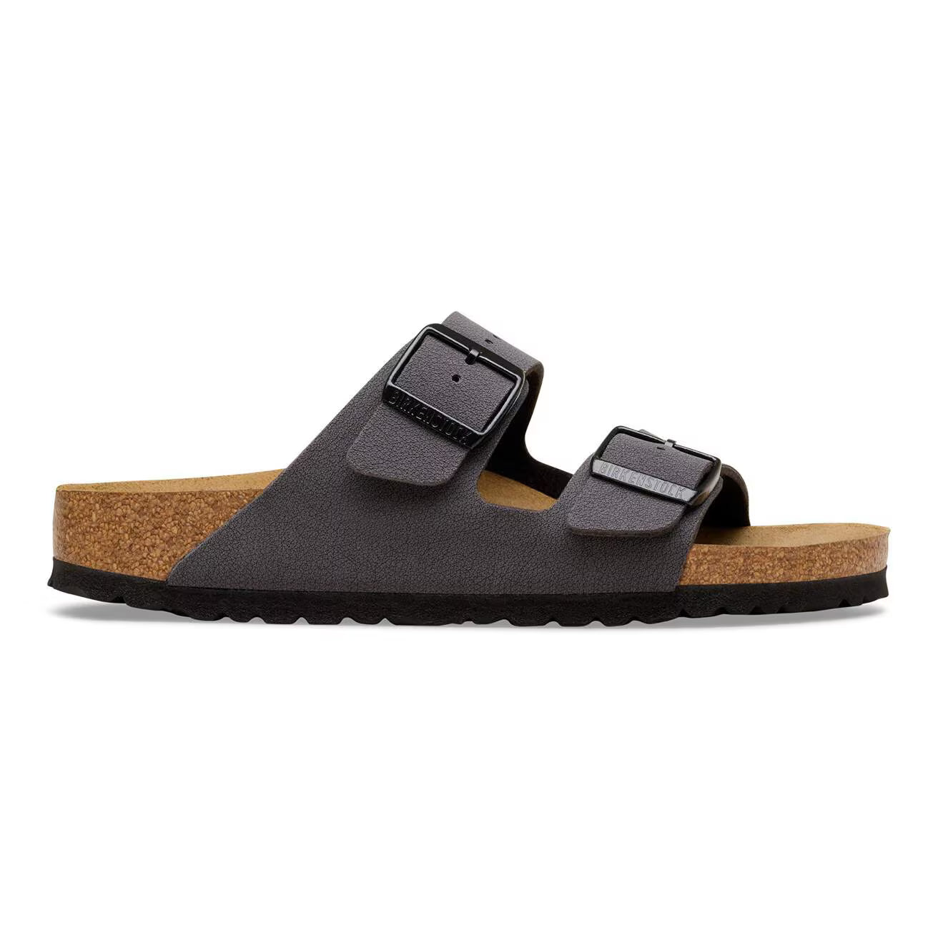 Birkenstock 1032023 Arizona Birko-Flor Nubuck Velvet Gray/Black Buckles