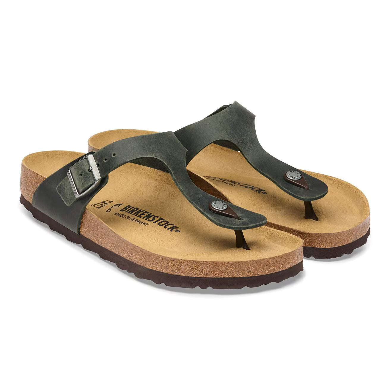 Birkenstock 1032738 Gizeh Pelle oliata Thyme
