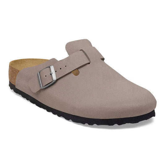Birkenstock 1033135 Boston TEX  Birko-Flor Nubuck Gray Taupe