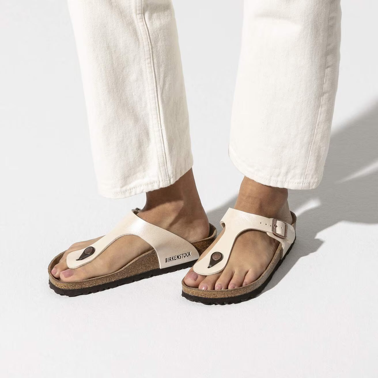 Birkenstock 943871 Gizeh  Birko-Flor Graceful Pearl White
