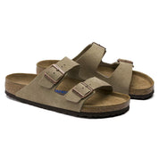 Birkenstock 951303 Arizona plantare morbido pelle scamosciata taupe