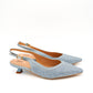Gaia Shoes Carmen Slingback con finitura intrecciata e tacco basso