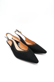 Gaia Shoes Carmen Slingback con finitura intrecciata e tacco basso