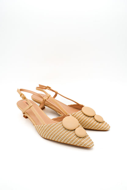 Gaia Shoes Chiara Slingback con texture intrecciata
