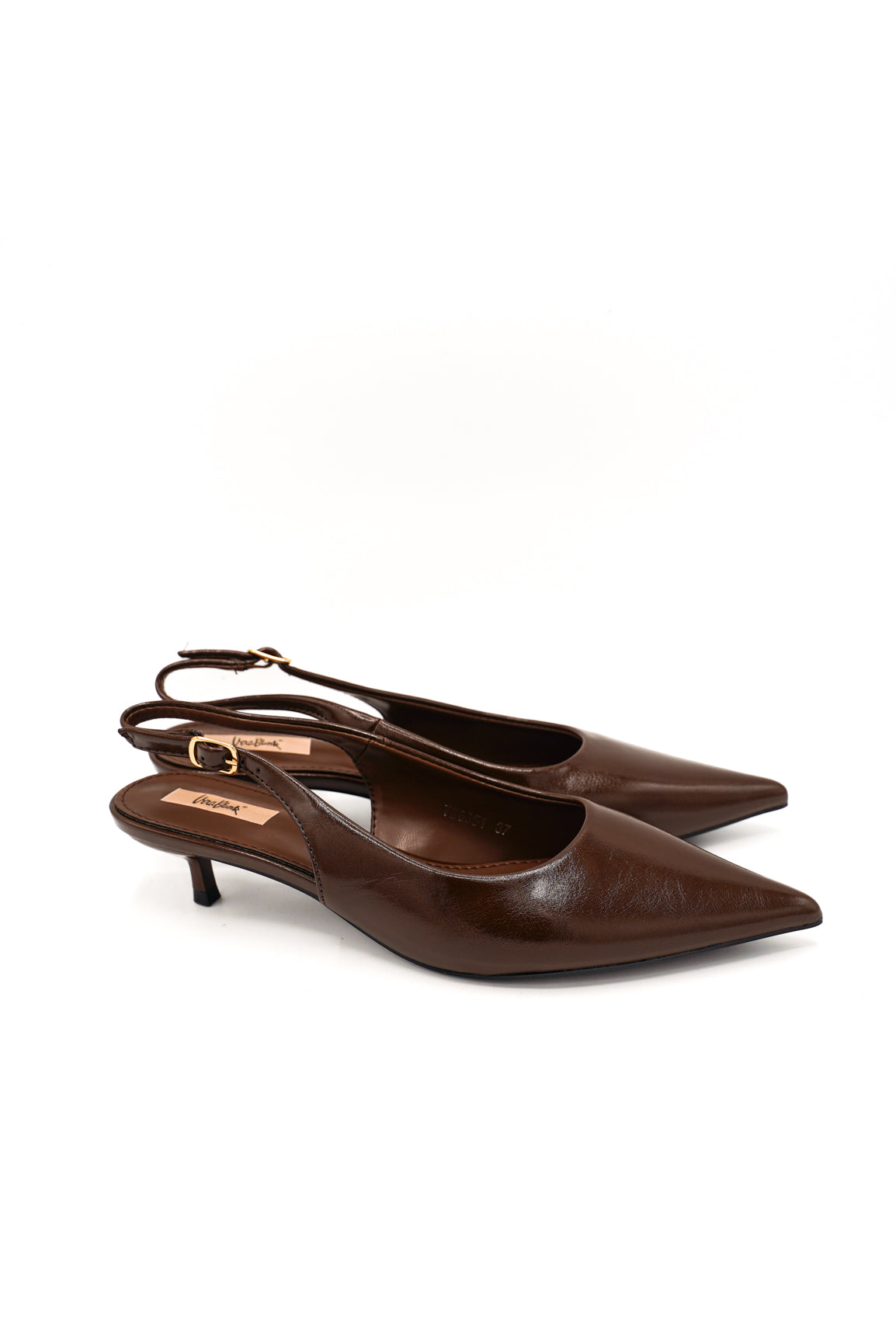 Gaia Shoes Catia Slingback con finitura spazzolata e tacco basso