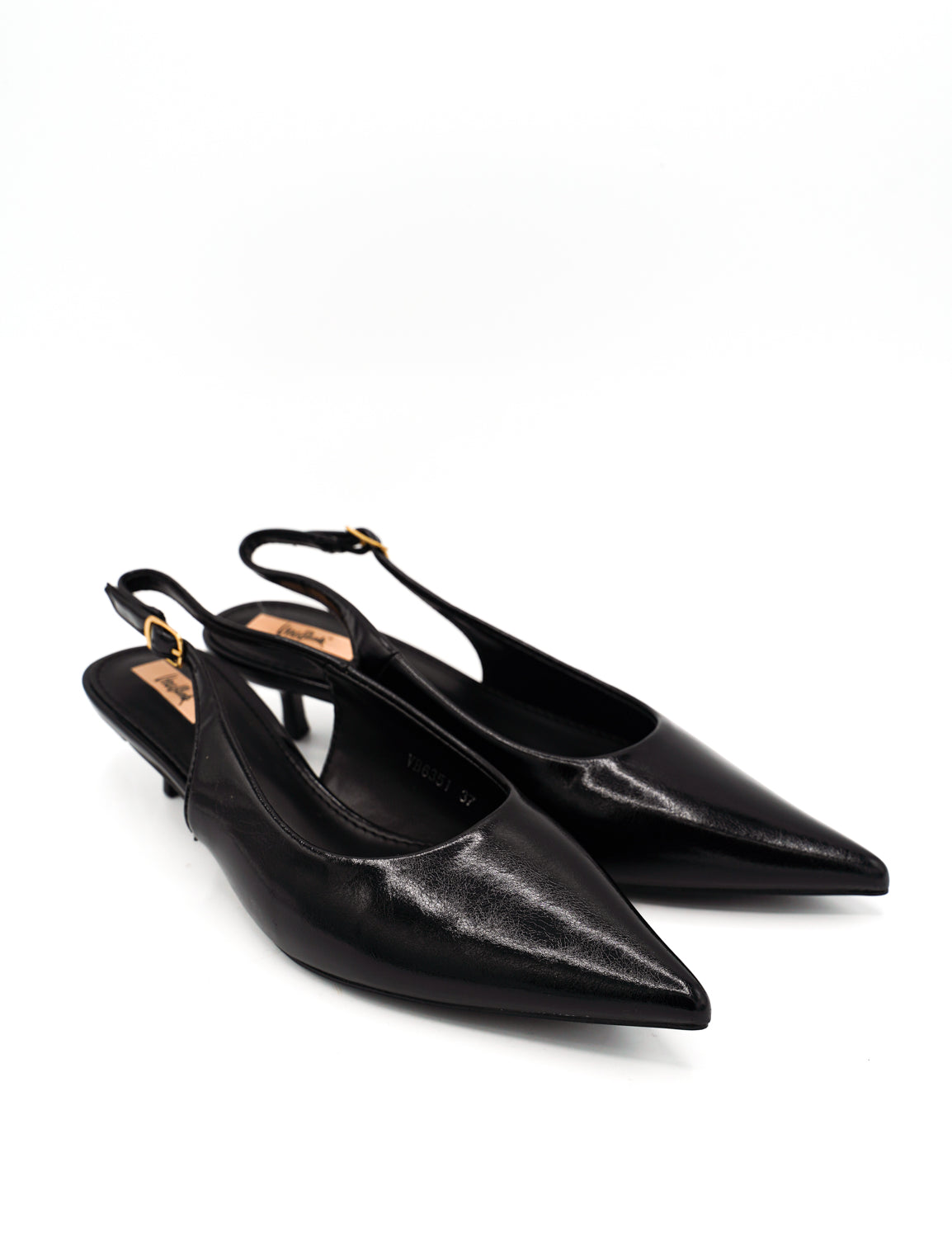 Gaia Shoes Catia Slingback con finitura spazzolata e tacco basso
