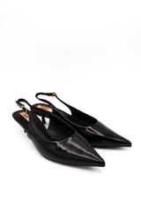 Gaia Shoes Catia Slingback con finitura spazzolata e tacco basso