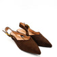 Gaia Shoes Cinzia Slingback effetto scamosciato con punta affusolata