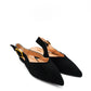 Gaia Shoes Cinzia Slingback effetto scamosciato con punta affusolata