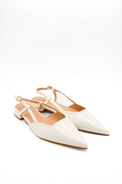 Gaia Shoes Camilla Slingback con punta sfilata e tacco basso