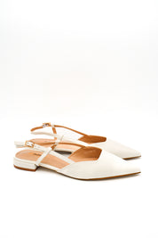 Gaia Shoes Camilla Slingback con punta sfilata e tacco basso