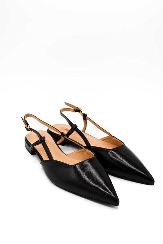 Gaia Shoes Camilla Slingback con punta sfilata e tacco basso