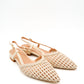 Gaia Shoes Carlotta Slingback con tomaia intrecciata effetto rafia
