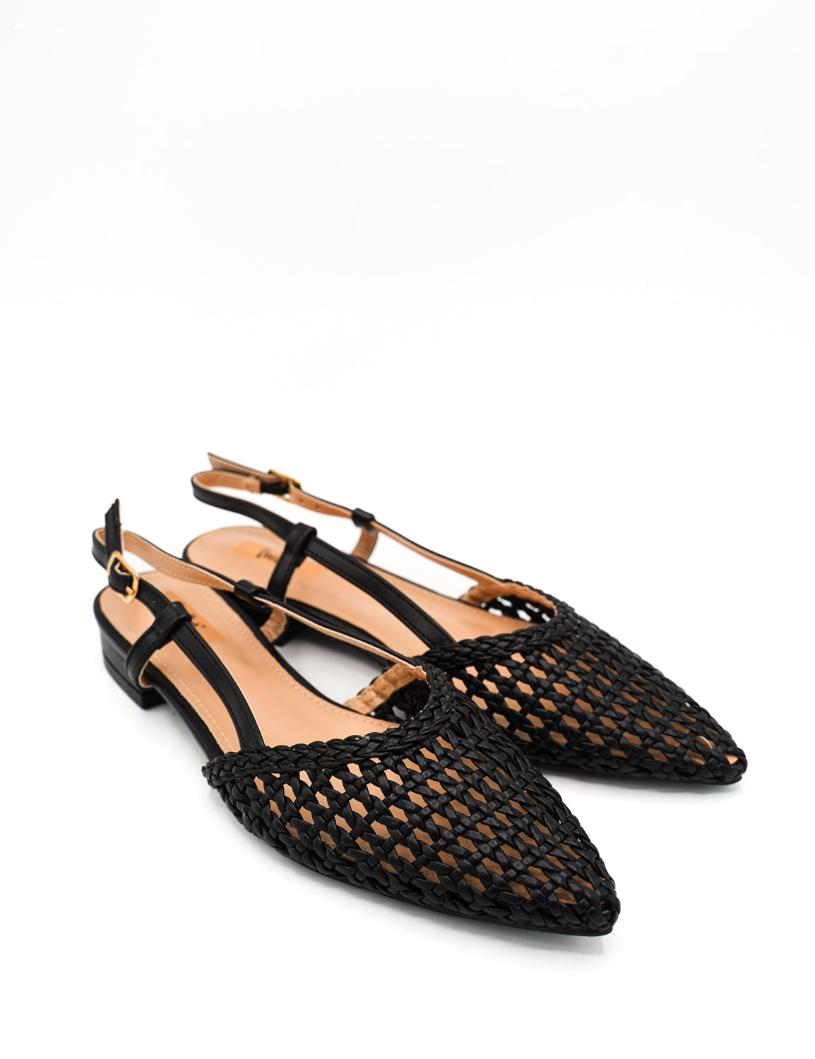 Gaia Shoes Carlotta Slingback con tomaia intrecciata effetto rafia