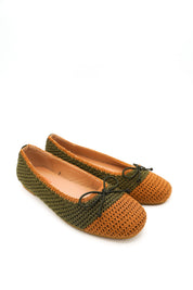 Gaia Shoes Caterina Ballerine in rafia con fiocco