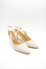 Gaia Shoes YSJ251892TO Dècolletè slingback a punta affusolata pronunciata