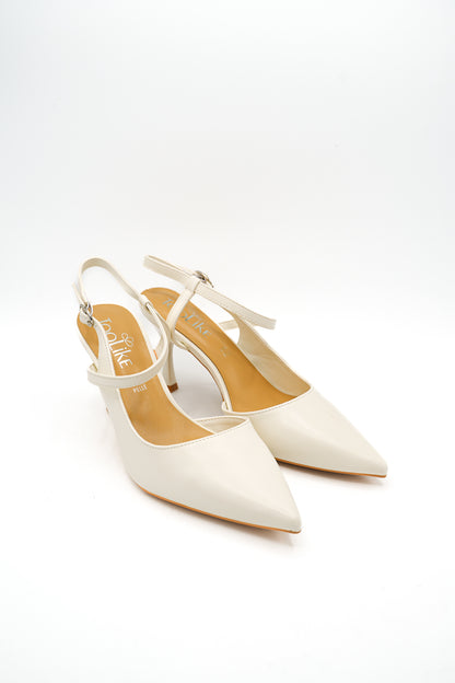Gaia Shoes YSJ251892TO Dècolletè slingback a punta affusolata pronunciata