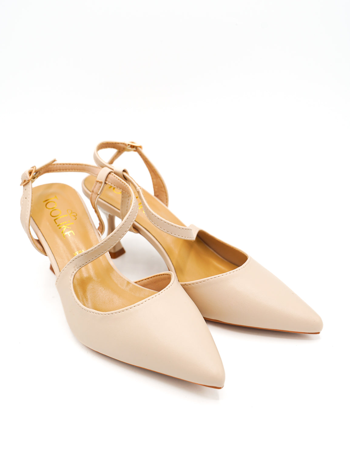 Gaia Shoes JO533-3 Dècolletè slingback a punta con scollo sagomato