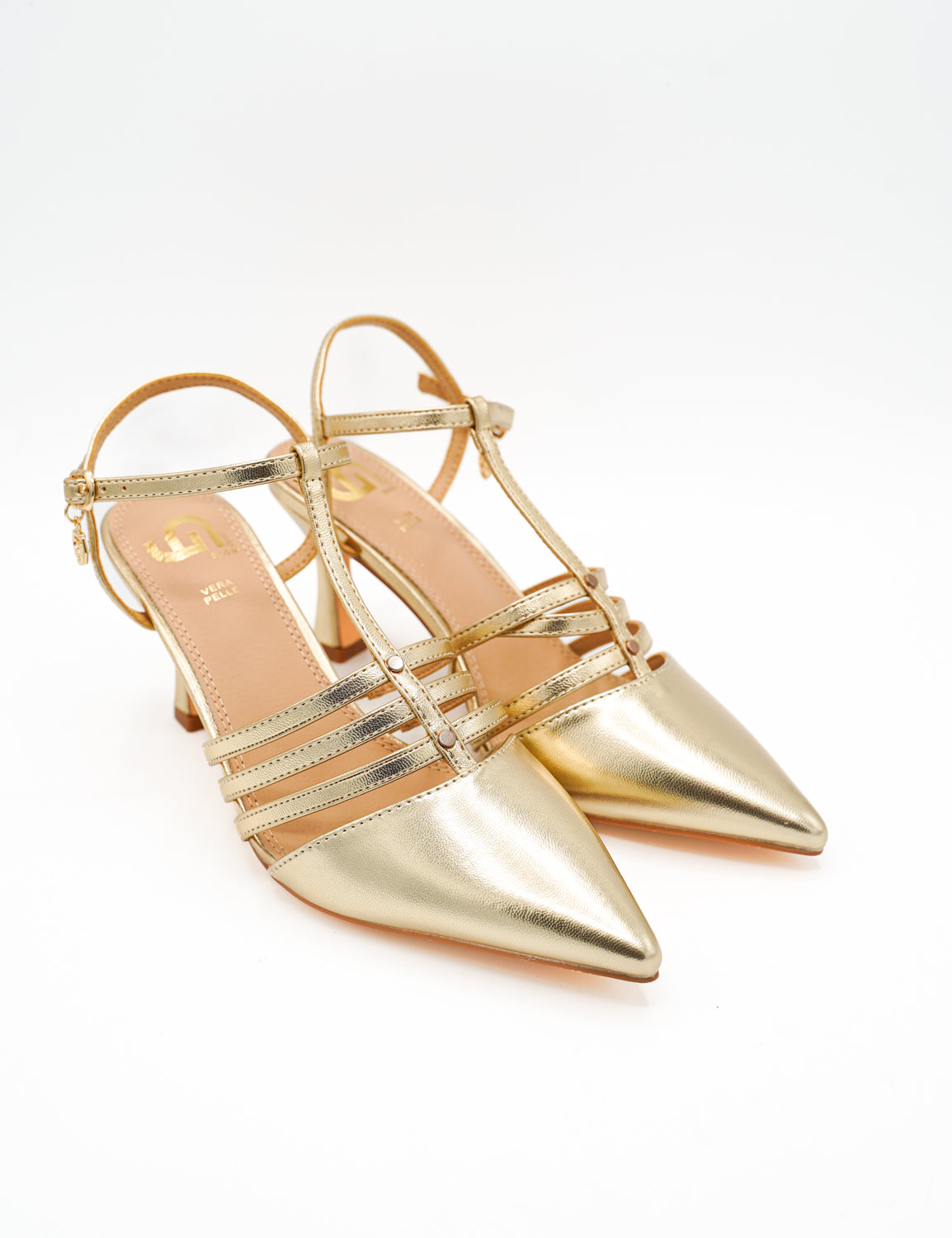 Gaia Shoes GP936 Sandali slingback con cinturino alla caviglia