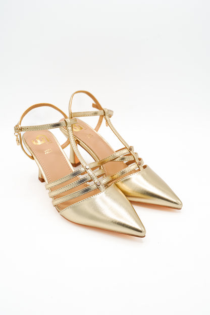Gaia Shoes GP936 Sandali slingback con cinturino alla caviglia