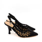 Gaia Shoes GK253 Sandali slingback con design intrecciato traforato