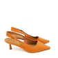 Gaia Shoes Anastasia Slingback con punta affilata e tacco kitten sottile