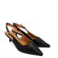 Gaia Shoes Anastasia Slingback con punta affilata e tacco kitten sottile