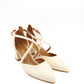 Gaia Shoes Agnese Dècolletè con tacco largo e cinturini incrociati
