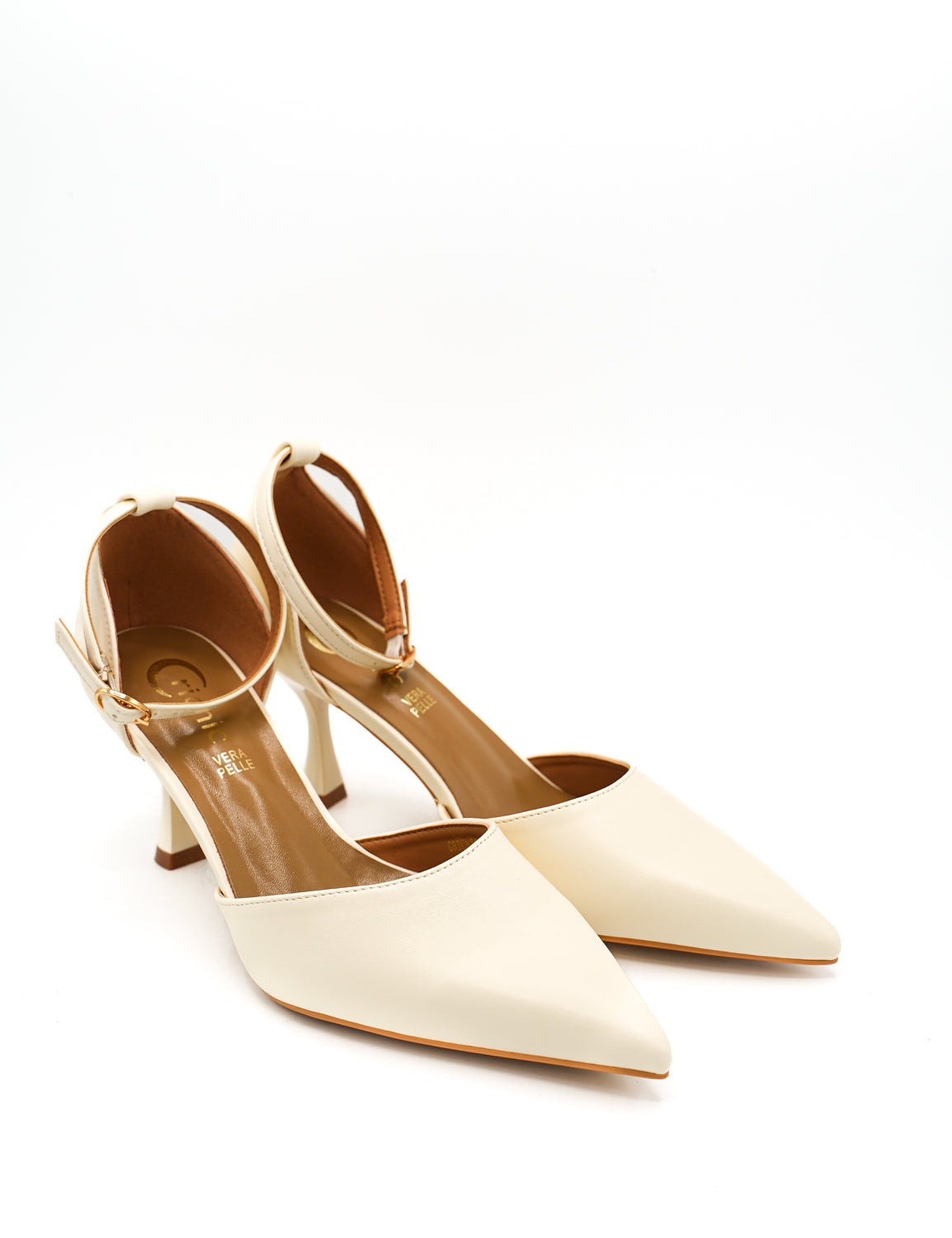Gaia Shoes Angelica Dècolletè con cinturino alla caviglia e punt affilata