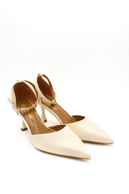 Gaia Shoes Angelica Dècolletè con cinturino alla caviglia e punt affilata