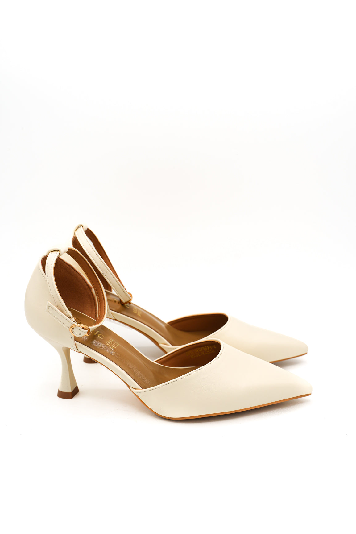 Gaia Shoes Angelica Dècolletè con cinturino alla caviglia e punt affilata